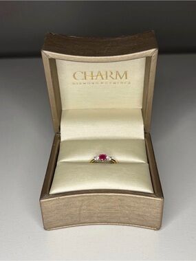 14k Gold Ruby and Diamond Ring from Charm Diamond Centres